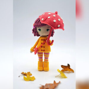 عکس عروسک بافتنی دختر باران