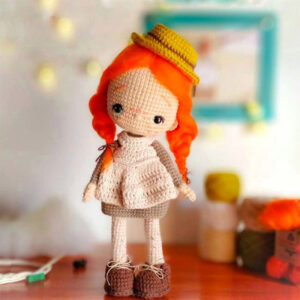 عروسک بافتنی دخترانه آن شرلی مو قرمز